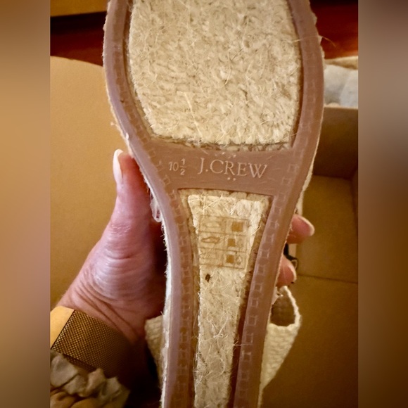 ✨NEW WITH BOX✨ J. Crew Ankle-strap Espadrille Wedges Size 10.5 - Picture 7 of 10